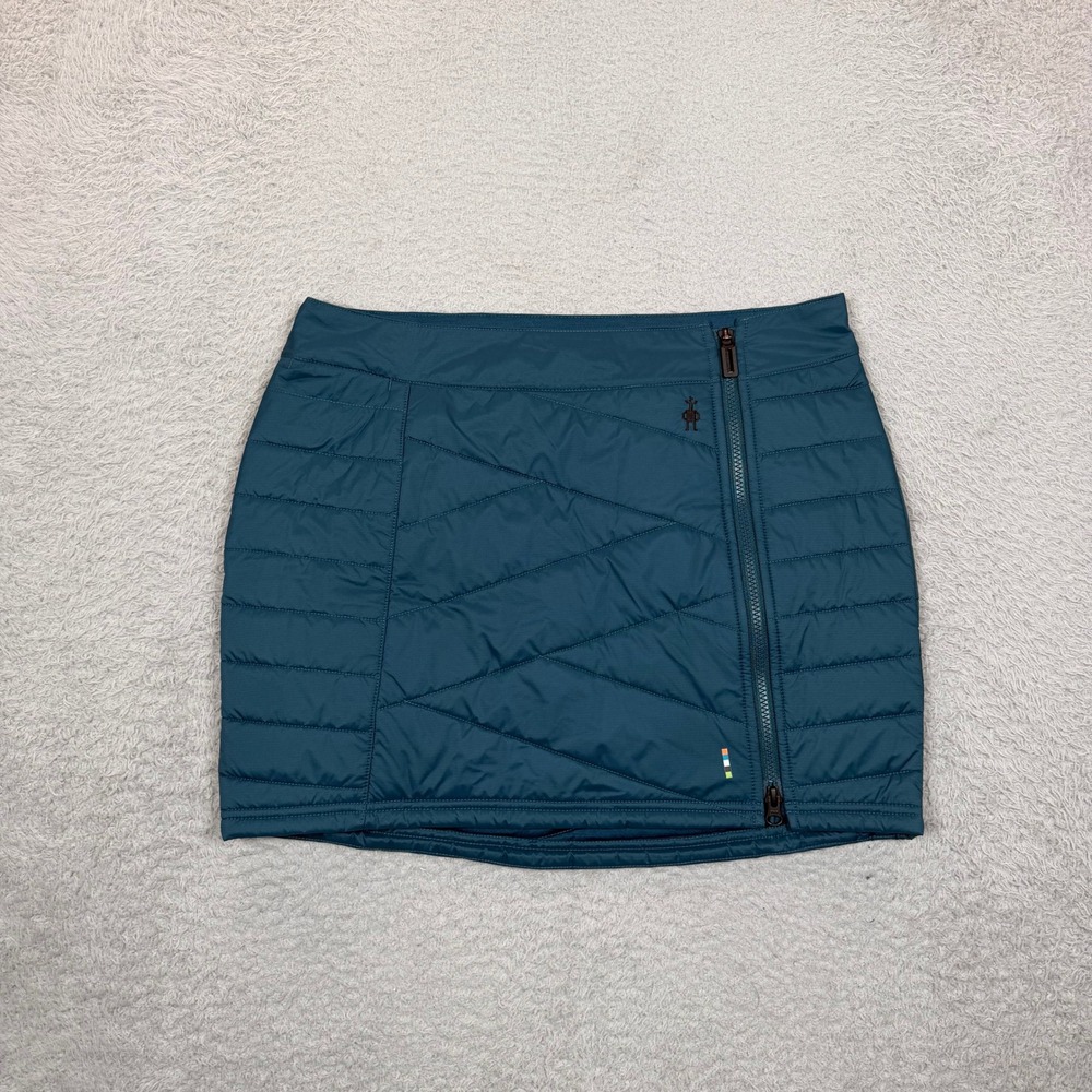 Smartwool Smartloft 60 Insulated Quilted Mini Skirt Teal Blue Women Medium